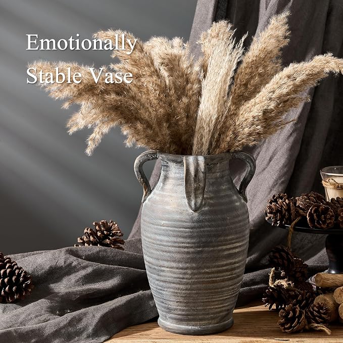 Emotionally Grounded Vase, Vaseking Large Ceramic Rustic Vase - Image 8