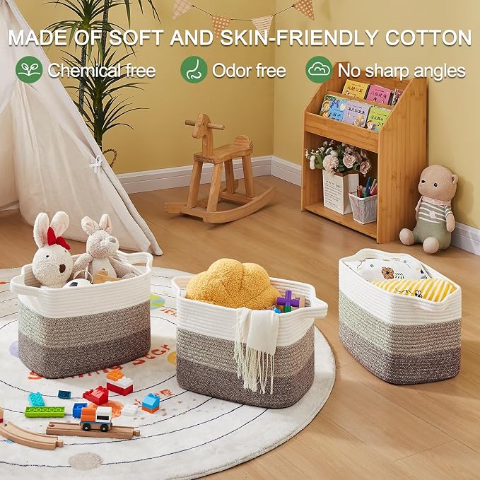 OIASKET Storage Basket for Organizing, Woven Baskets for Storage, Rectangle - Image 5