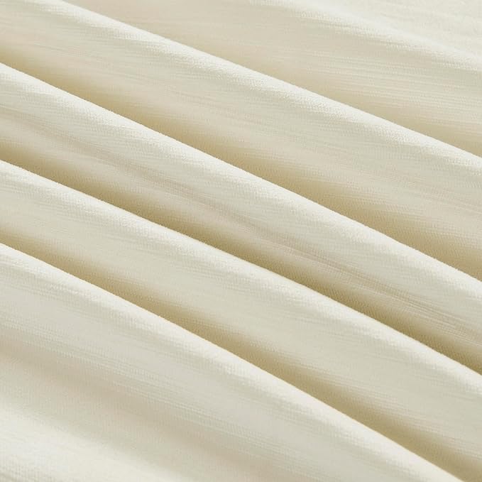 Vision Home Champagne Ivory Velvet Pinch Pleated Blackout Curtains 40"Wx90L | 2 - Image 6