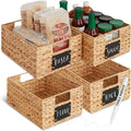 Best Choice Products Set of 4 9x12in Water Hyacinth Pantry Baskets, Woven by Unknown