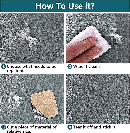 Leather Repair Patch, 24 x 54 Inch, Self Adhesive Leather Repair Tape, Large - Image 3