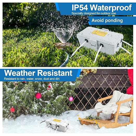 Grey Outdoor Electrical Box Waterproof, Medium Weatherproof | 10.3 x 5.9 x 3.7 - Image 3