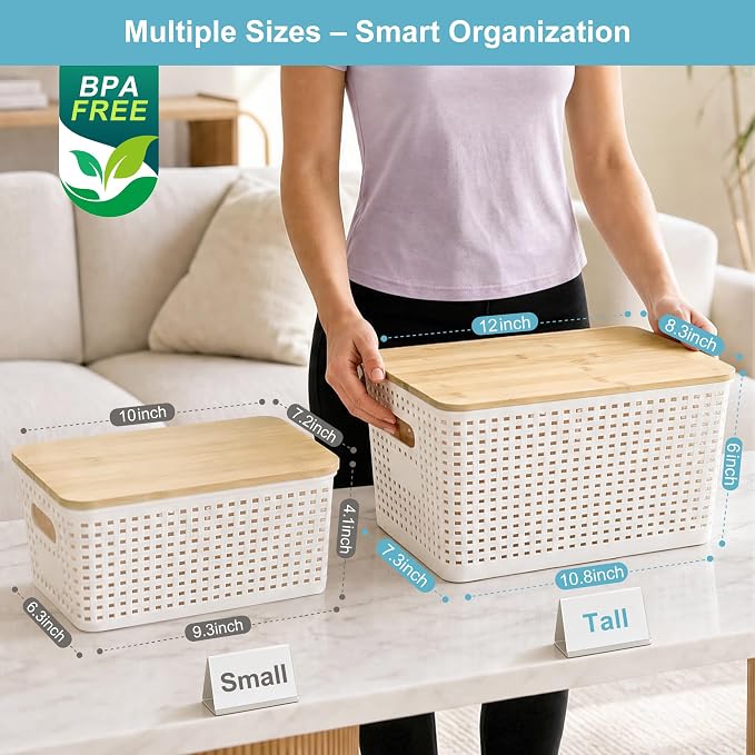 Small Plastic Storage Bins - Image 9