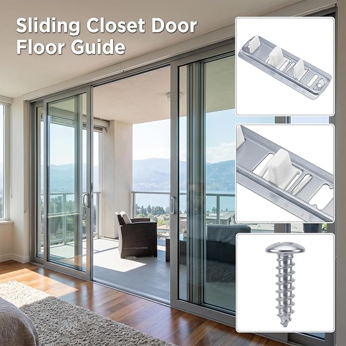2 Pack Sliding Closet Door Track Fits N 6560 3/4" to 1-3/8" | Adjustable - Image 3