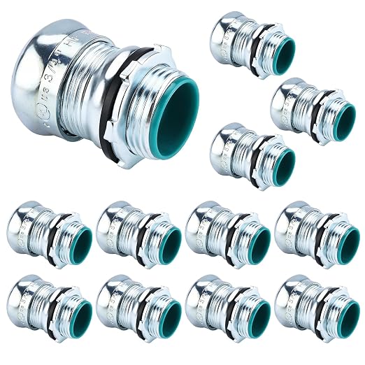 3/4 Inch EMT Raintight Compression Connector, Zinc Plated Steel Electrical by Patioer