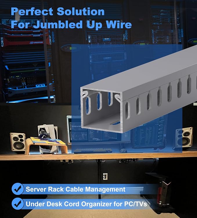 1.4"H x 1.6"W Cable Raceway, 66in Under Desk Wire Management Channel, 16.5in - Image 5