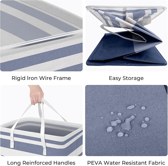 HomeHacks 2 Pack Large Laundry Baskets, Laundry Hampers Bags | Waterproof - Image 2