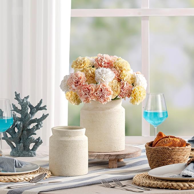Ceramic Flower Vase 6.5 inch Farmhouse Rustic Vase - Image 8