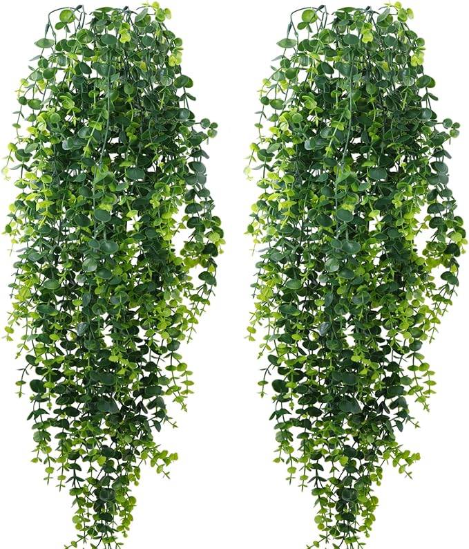 2-Pack Fake Hanging Plants, Faux Hanging Plant Artificial Greenery by Unknown