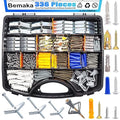 336Pcs Toggle Bolts Heavy Duty Drywall Anchors and Screws Assortment Kit by Bemaka