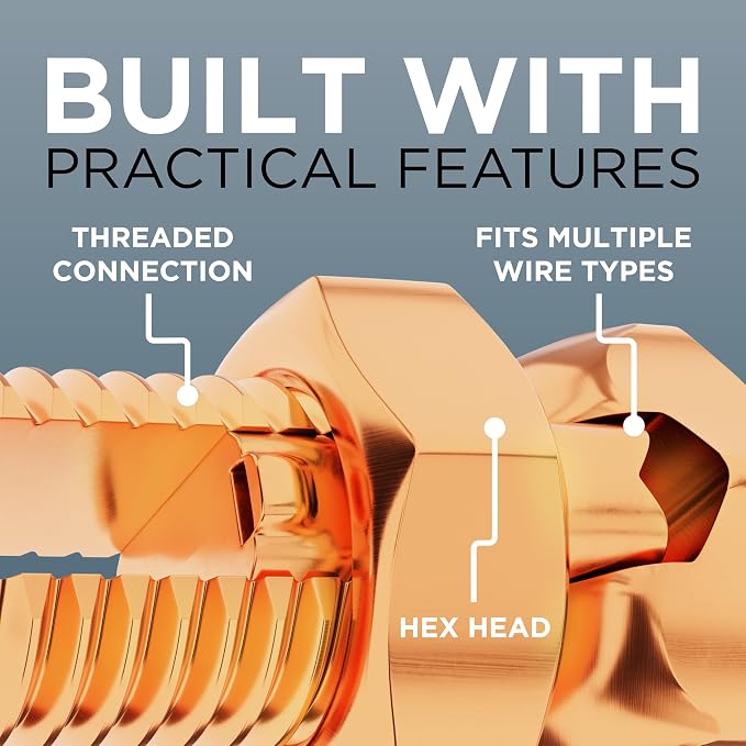 THE CIMPLE CO 4 Pack, Size #6 Copper Split-Bolt Connectors 6 AWG - Image 4