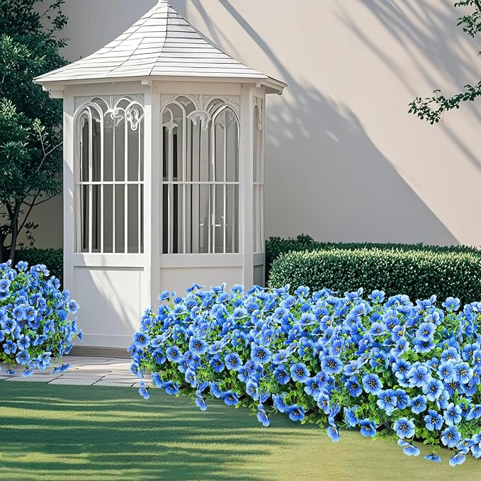 12 Pcs Artificial Flowers for Outdoors Decorations, UV resistant, faux plastic - Image 7