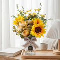 CEWOR Fake Flowers in Vase, Artificial Flowers by CEWOR