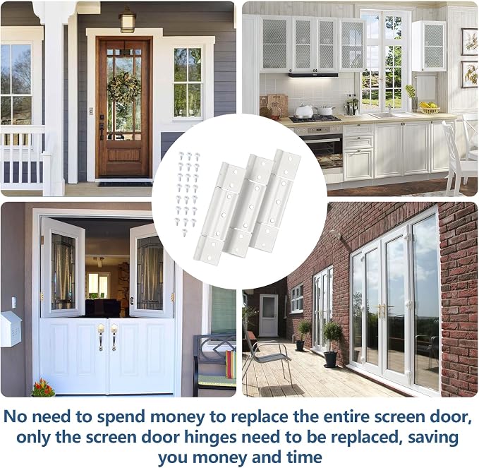 Replacement for Screen Doors Hinge fits for White Aluminum 1/8 in Larson - Image 7