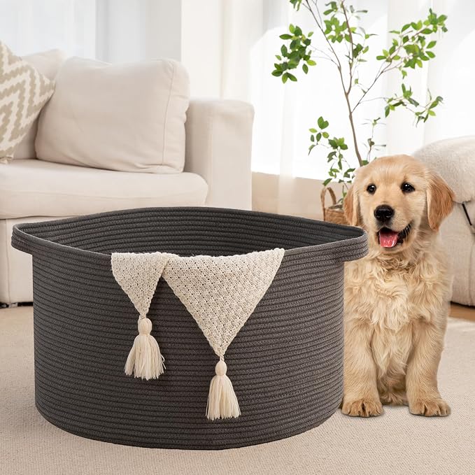 OIAHOMY 105L Extra Large Blanket Basket - Image 5