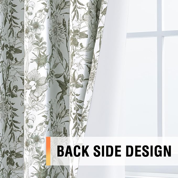 H.VERSAILTEX Blackout Curtains 84 Inch Length 2 Panels Set Floral Print Curtain - Image 5