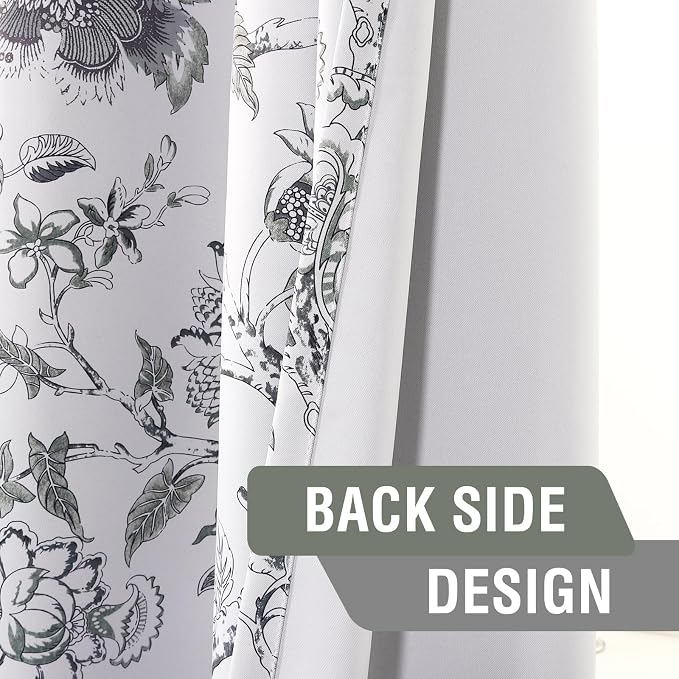 H.VERSAILTEX Blackout Curtains 84 Inch Length 2 Panels Set Floral Print Curtain - Image 6