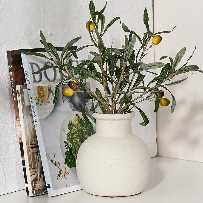 SIDUCAL Spotted Ceramic Modern Vase, 5.8 Inch Rustic Farmhouse Decorative Boho - Image 6