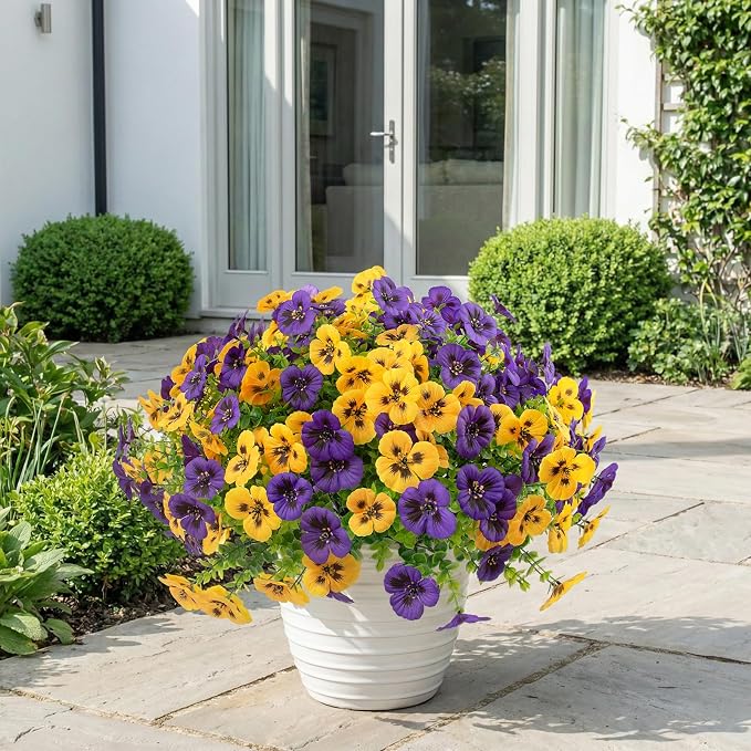Rowfad 36 Pcs Artificial Fake Pansy Flowers - Image 5