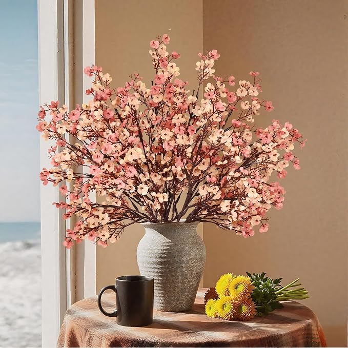 5 Pcs Fall Flowers, Real Touch Babys Breath Artificial Flowers, Full Baby - Image 8