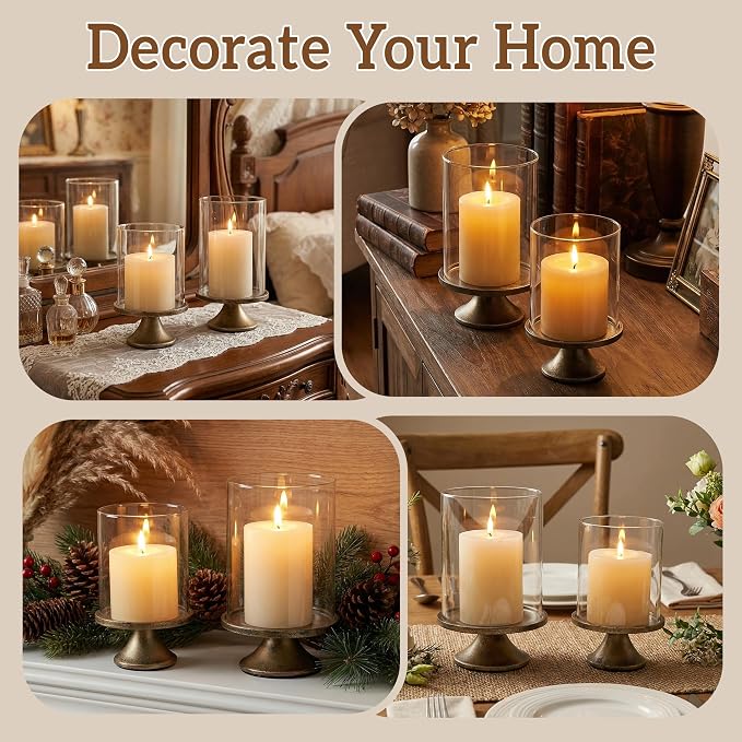 Set of 2 Hurricane Candle Holder Set - Image 3