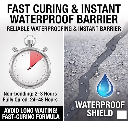 Self-Leveling Waterproof Concrete Crack Filler sealant 2-Pack, High Elasticity - Image 3