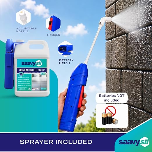 Concrete Sealer, Sprayer Included, Silane Siloxane, Water-Based Penetrating - Image 2