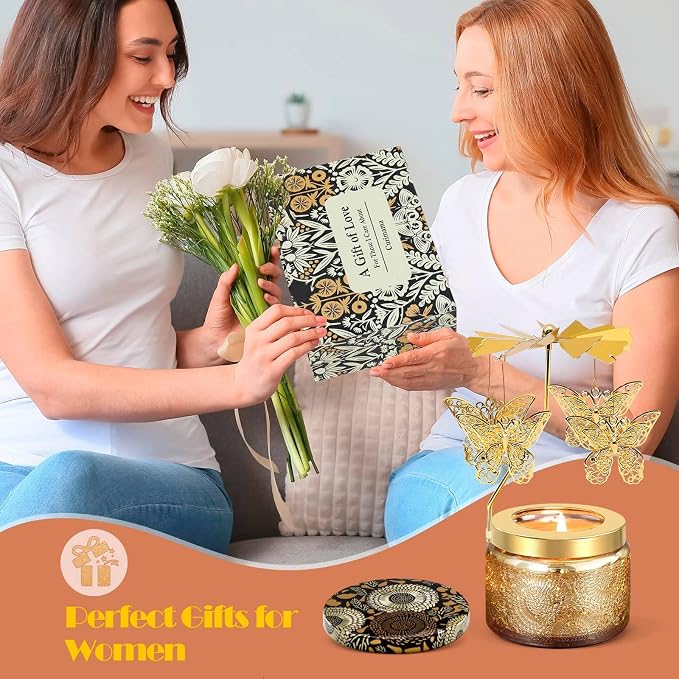 Curimama Rose Butterfly Rotating Scented Candle Gift - Image 7