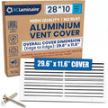28x10 Aluminum Wall Ceiling Air Return Vent Cover HVAC Rustproof Grille by ACLAMINAIRE