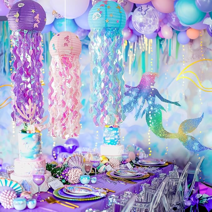 OBXT 12" Colorful Jellyfish Lanterns - Image 3