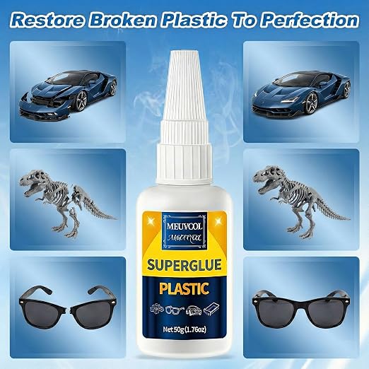 Super Glue for Plastic 100g, Plastic Glue for Legos, 3D Printing Repair & - Image 2