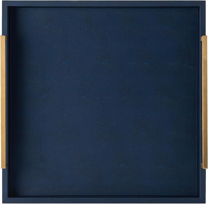 Large Navy Blue Decorative Tray - Image 8