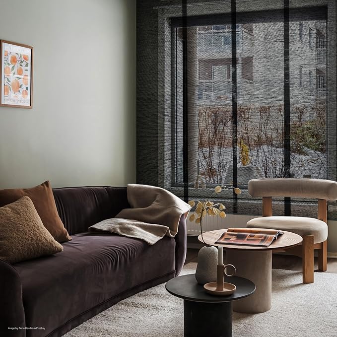Replacement Fabric Panels for Sliding Glass Door, Fabric Only, Natural Woven - Image 3
