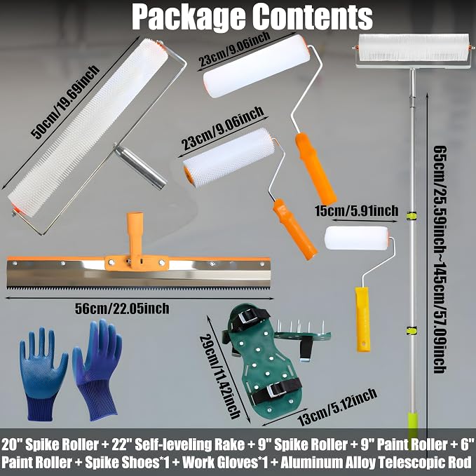 Self Leveling Cement Tool Kit, Epoxy Flooring Tool Kit, Self-Leveling Rake - Image 6