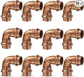 Copper Press Fittings 1/2inch, 12PK Copper Coupling 90 Degree Elbow Coupling | by JIANBENKJ