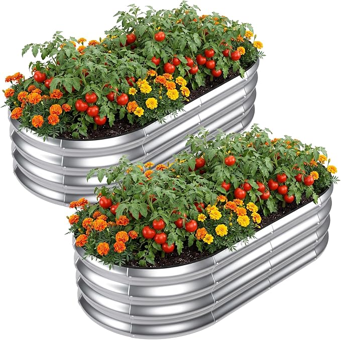 Galvanized Raised Garden Bed Outdoor by snugniture