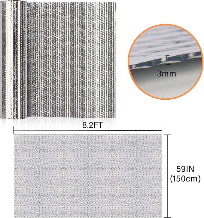 Double Reflective Insulation Roll, 59 in X 8 FT Window Insulation - Image 2