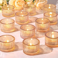 12 Pack Tealight Gold Candle Holders, Votive Tea Light Candle Holder | Table by LOVELIGHTLOVELIFE
