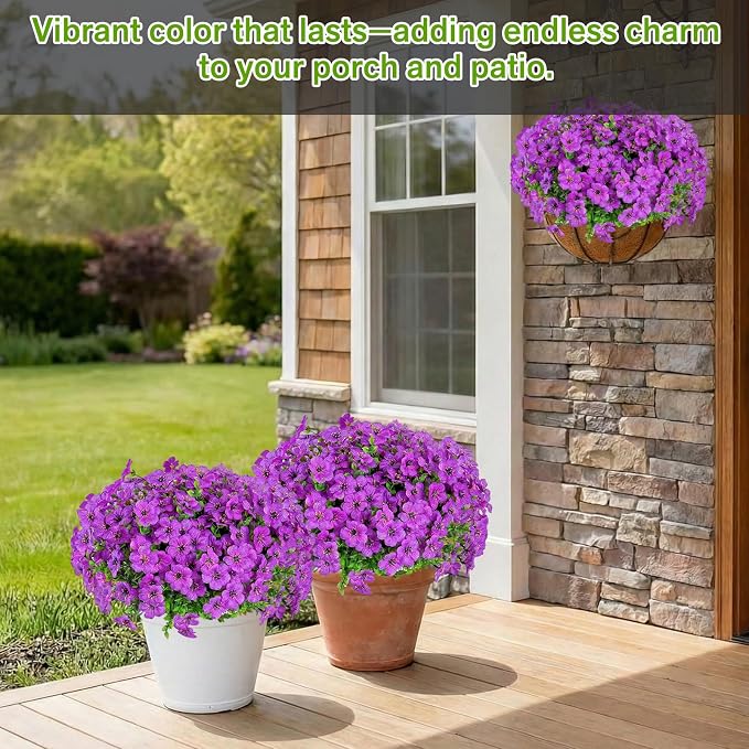 13 Bundles Artificial Flowers for Outdoors Spring Decoration | Silk Realistic - Image 4