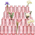 Glass Bud Vases 30 Pack, Small Pink Flower Vases by Mapoxy