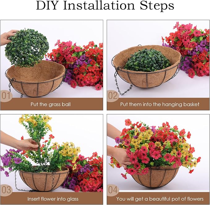 Hananona 2 Set Artificial Outdoor Flowers - Image 7