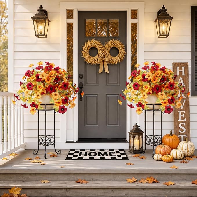 Alupssuc 8PCS Artificial Fall Flowers Fake Plants - Image 6