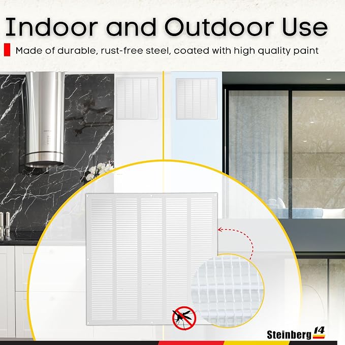 Steinberg14 White Vent Cover 18x18 - Image 6