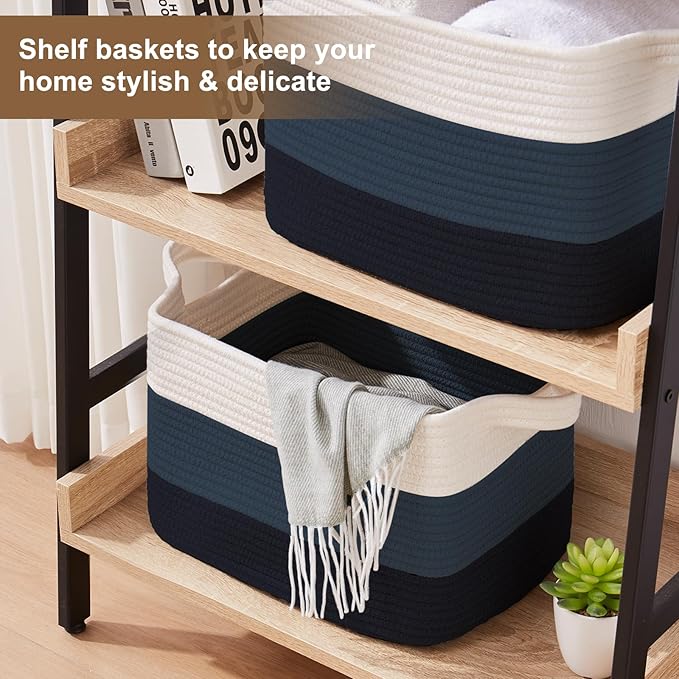 OIASKET Storage Basket for Organizing, Woven Baskets for Storage, Rectangle - Image 5