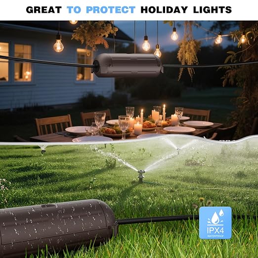 3 Pack Outdoor Extension Cord Waterproof Cover, - Image 6