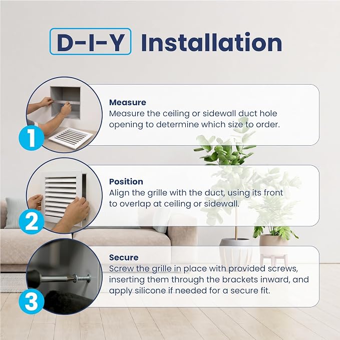 18x18 Aluminum Wall Ceiling Air Return Vent Cover HVAC Rustproof Grille - Image 9