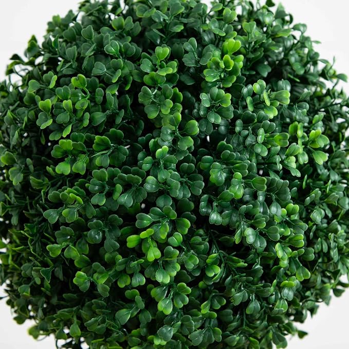 Nearly Natural 4 ft Artificial Triple Ball Boxwood Topiary Tree - Image 4