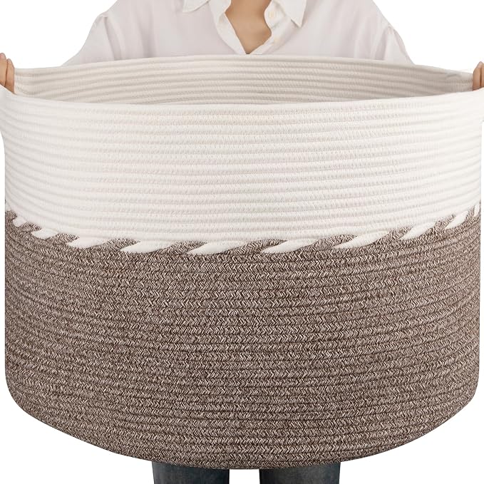 OIAHOMY 105L Extra Large Blanket Basket by MasterofSpaceOptimization