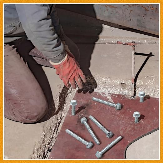 Hicarer 80 Pack 1/2 x 4 Inch Concrete Screws Galvanized - Image 6