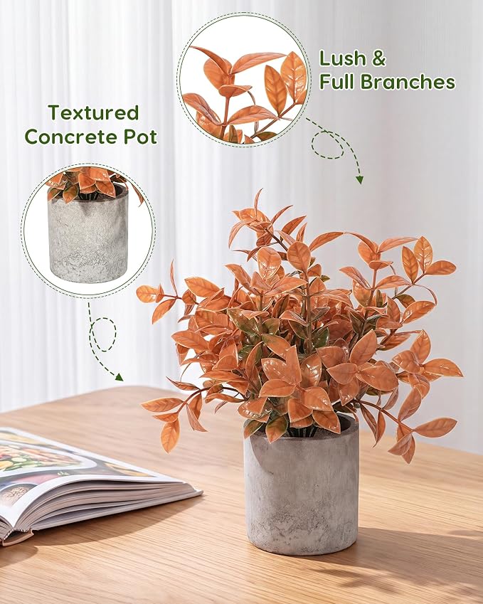 Velener Small Fake Eucalyptus Plant Artificial Potted Plants Indoor - Image 3